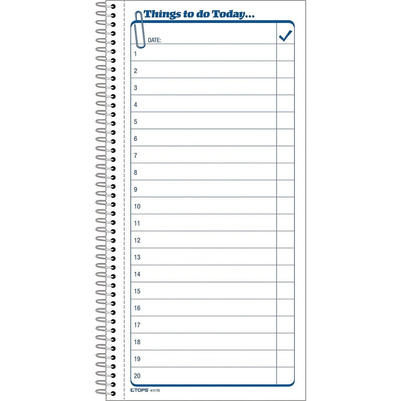 TOPS Daily Agenda/Things To Do Form, 2-Part, Carbonless, 5.5 x 11 Inches, 50-Sets per Pad (41170) - Image 2